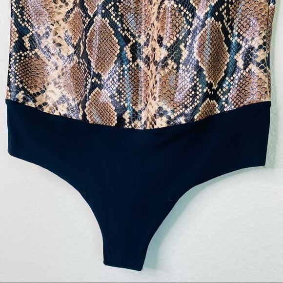 Commando Faux Leather Snakeskin Embossed Bodysuit - Picture 6 of 9